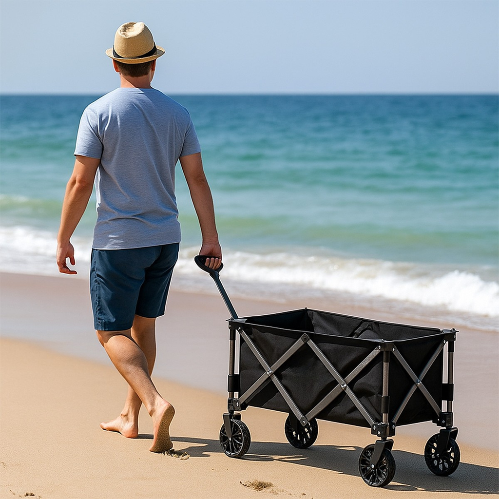 Carrito Vagon de Carga Plegable Multiusos con Ruedas