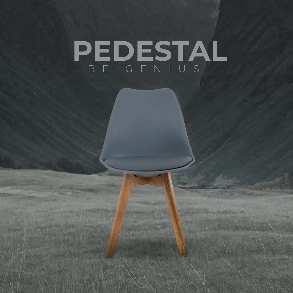 Silla de Comedor Acolchada con Estructura de Madera y Respaldo Set de 2
