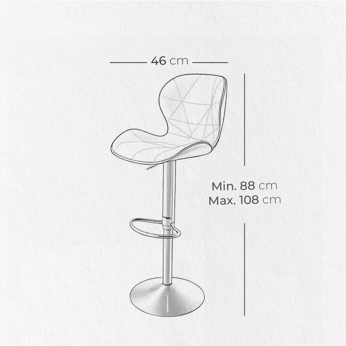 Silla De Bar y Barra De Cocina Moderna Con Reposapies Respaldo Set de 4