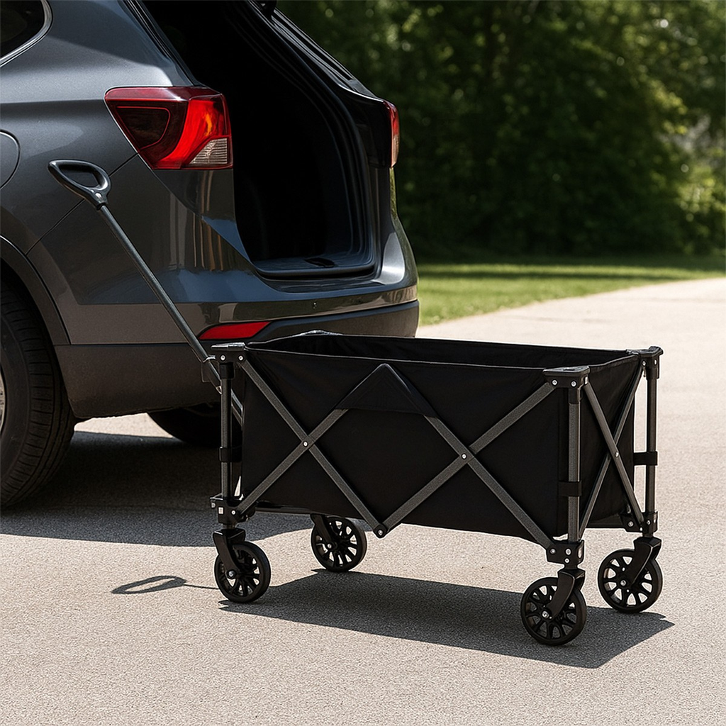 Carrito Vagon de Carga Plegable Multiusos con Ruedas