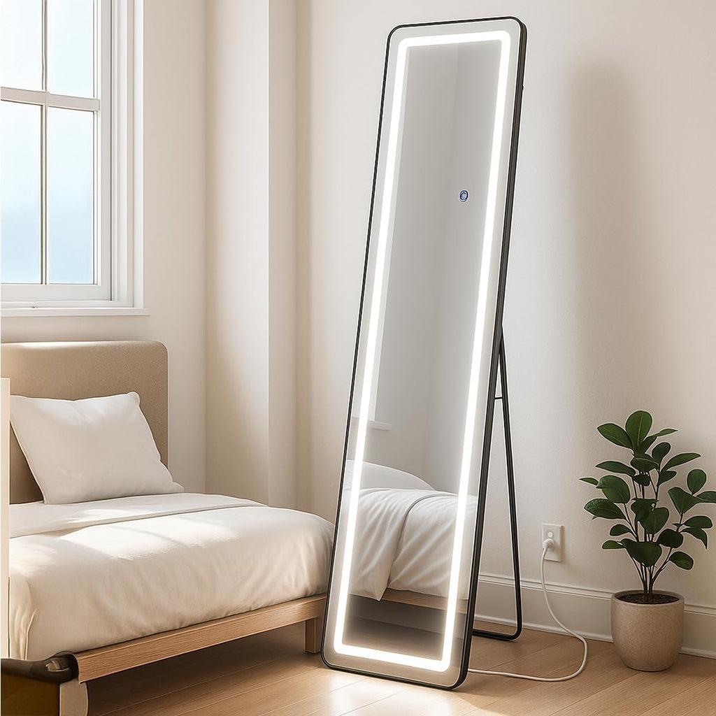 Espejo Rectangular Cuerpo Completo con Luz Led Decorativo para Recamara Baño