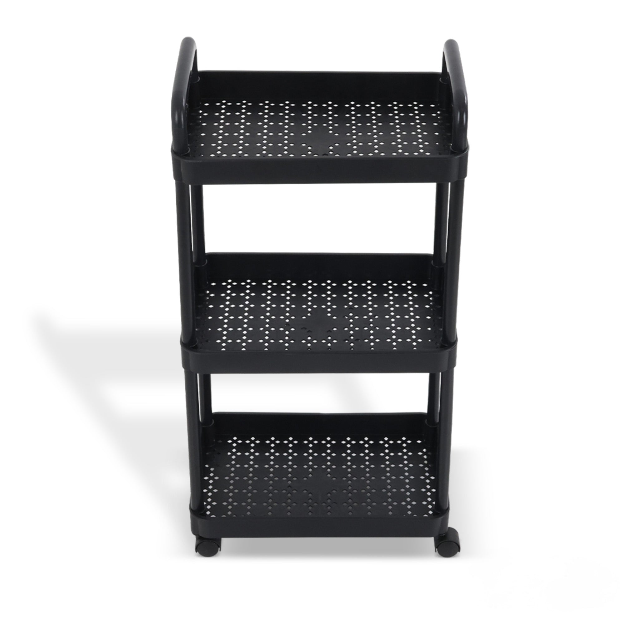 Carrito Organizador Multiusos Auxiliar De Almacenamiento Color Negro