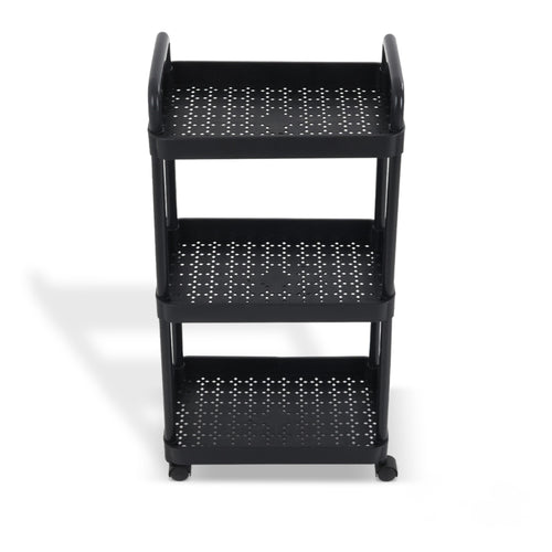 Carrito Organizador Multiusos Auxiliar De Almacenamiento Color Negro