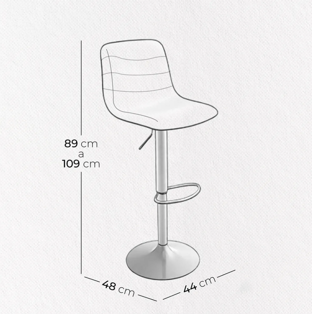 Silla De Bar Y Barra De Cocina Moderno Con Respaldo Set 1 Pz Negro