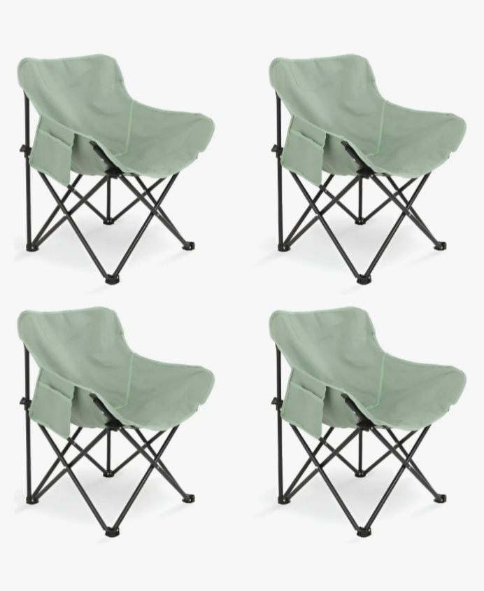 Silla Camping Jolbird GL0312 Acero 100kg Plegable Impermeable Pack 4