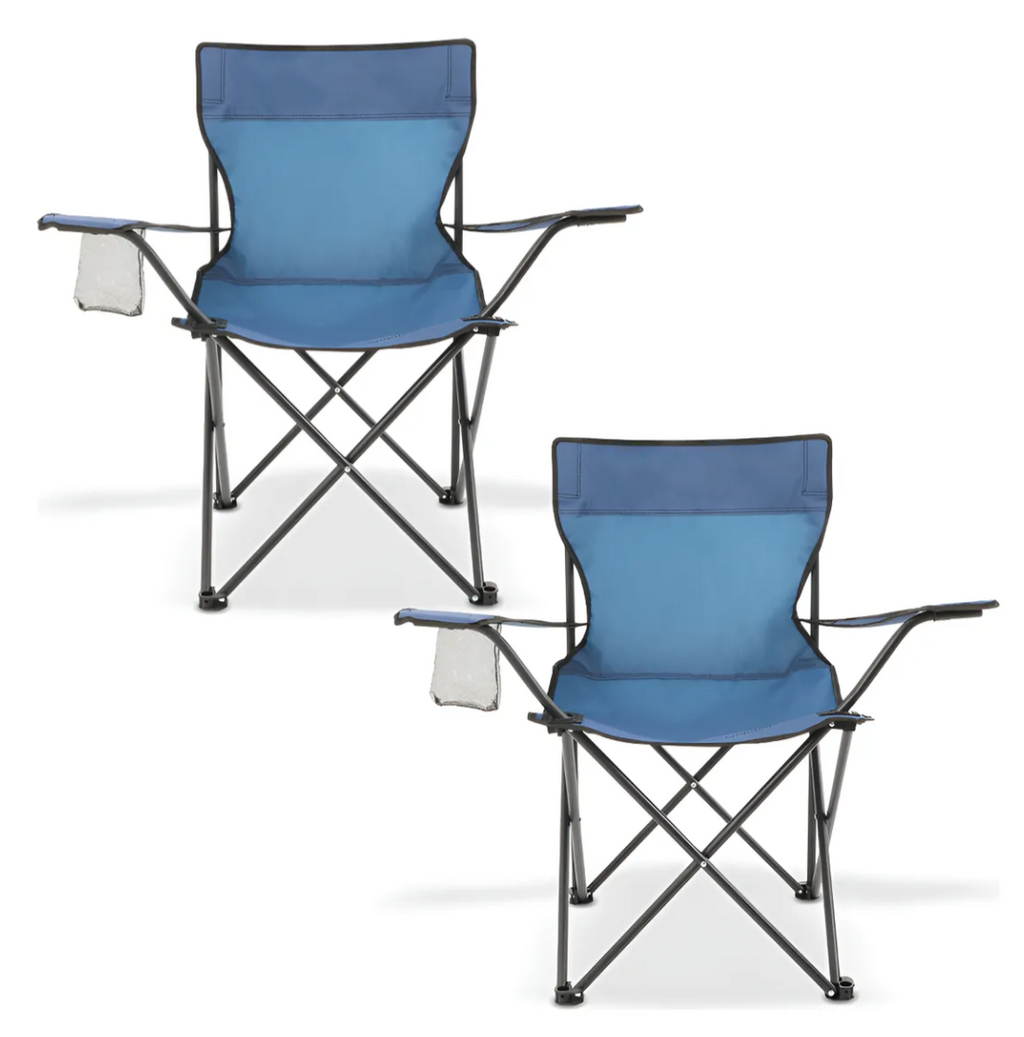 Silla Plegable Portatil De Playa Alberca Camping Pesca 2 Pz