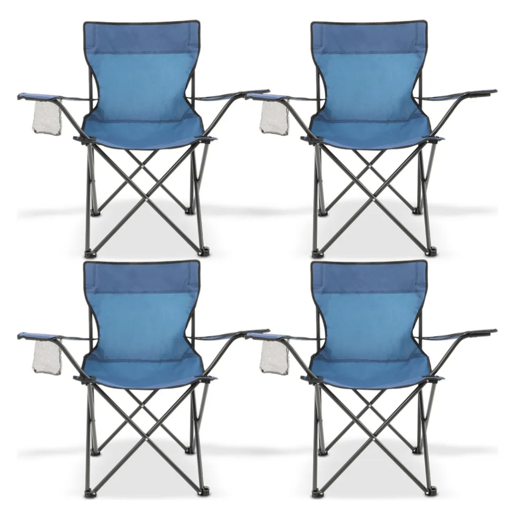 Silla Plegable Portatil De Playa Alberca Camping Pesca 4 Pz