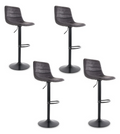 Silla De Bar Giratoria Con Respaldo Reposapies Moderna 4 Pz