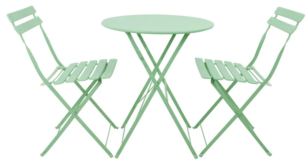 Set De Jardín 3 Piezas Mesa Y Sillas Desayunador Exteriores