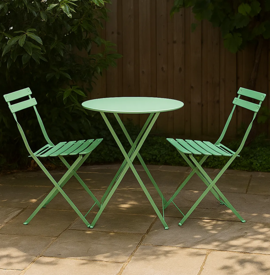 Set De Jardín 3 Piezas Mesa Y Sillas Desayunador Exteriores