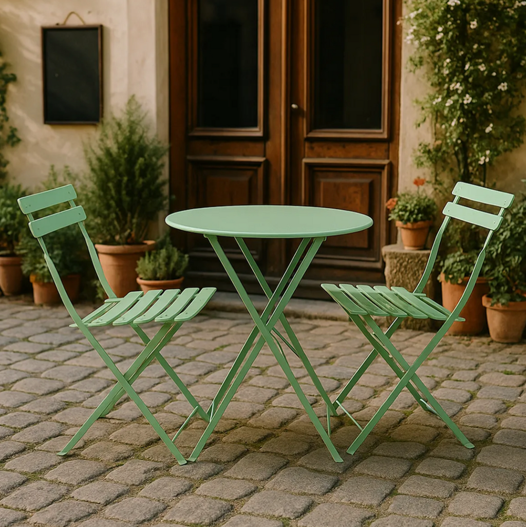 Set De Jardín 3 Piezas Mesa Y Sillas Desayunador Exteriores