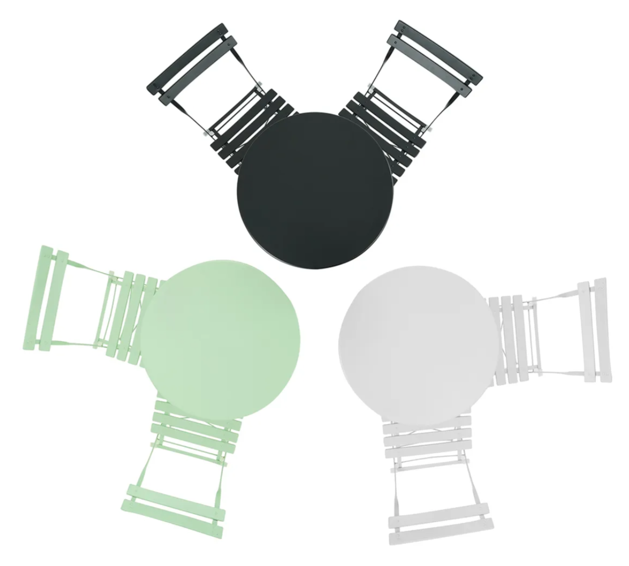 Set De Jardín 3 Piezas Mesa Y Sillas Desayunador Exteriores