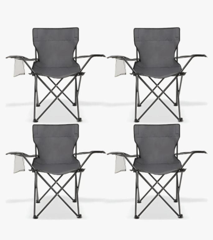 Silla Plegable Portatil De Playa Alberca Camping Pesca 4 Pz