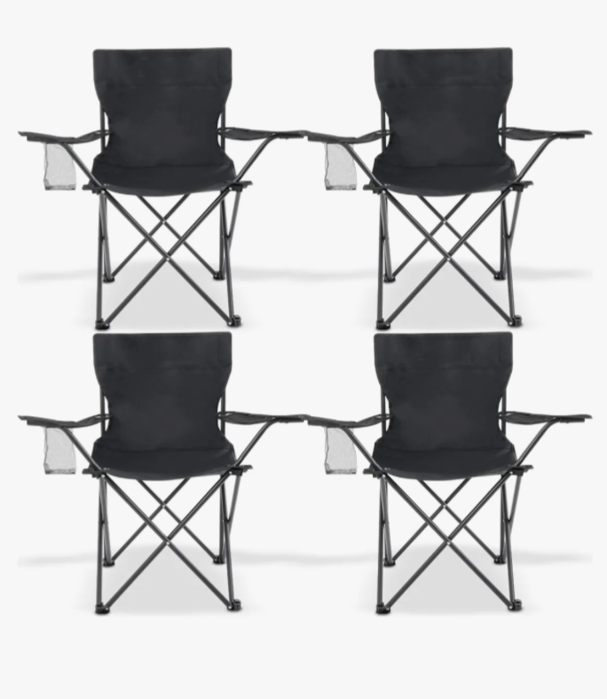 Silla Plegable Portatil De Playa Alberca Camping Pesca 4 Pz
