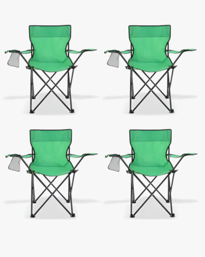 Silla Plegable Portatil De Playa Alberca Camping Pesca 4 Pz