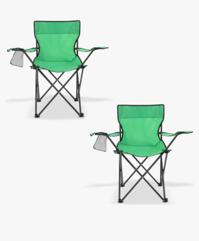 Silla Plegable Portatil De Playa Alberca Camping Pesca 2 Pz