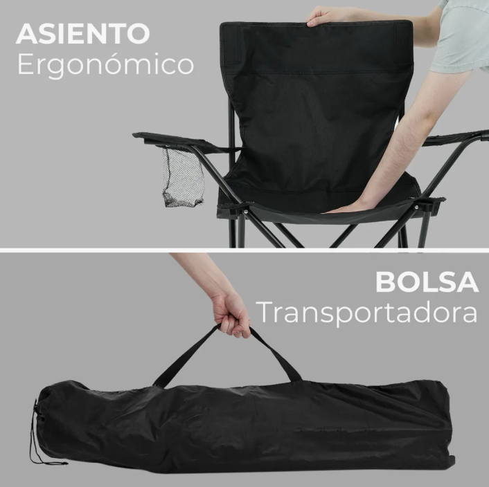 Silla Plegable Portatil De Playa Alberca Camping Pesca 4 Pz