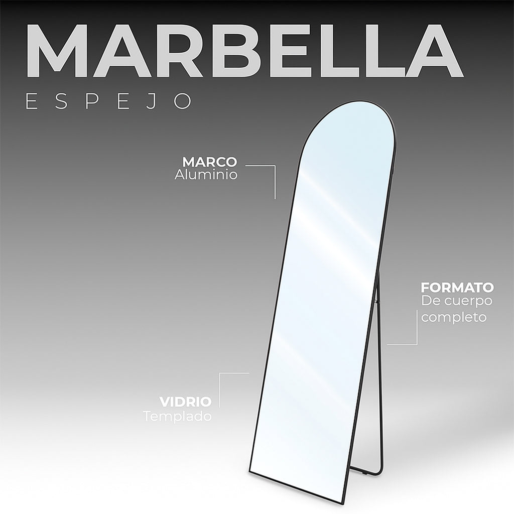 Espejo de Arco Pedestal y Pared Cuerpo Completo
