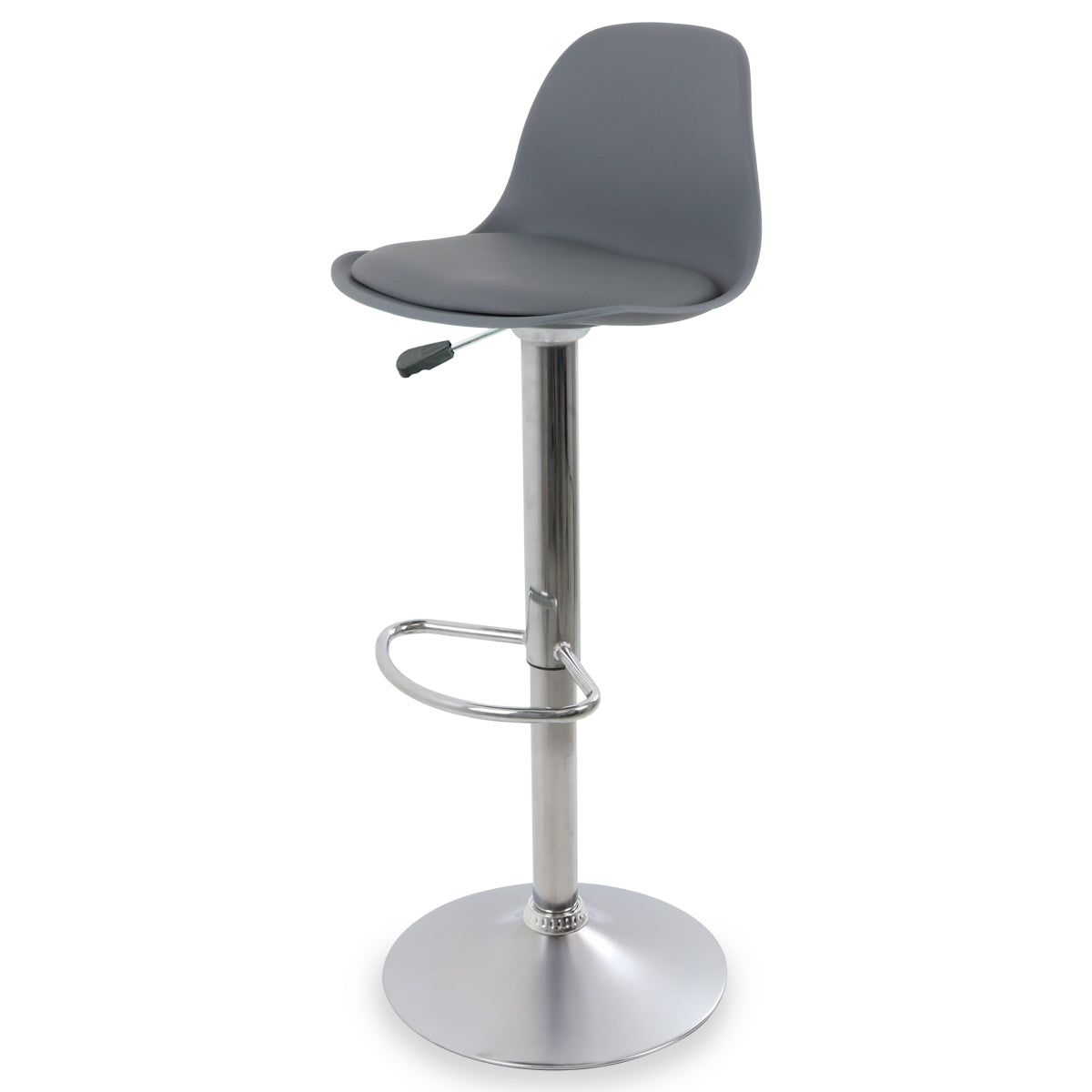 Silla de Bar Giratoria con Tapizado Respaldo y Reposapies Individual