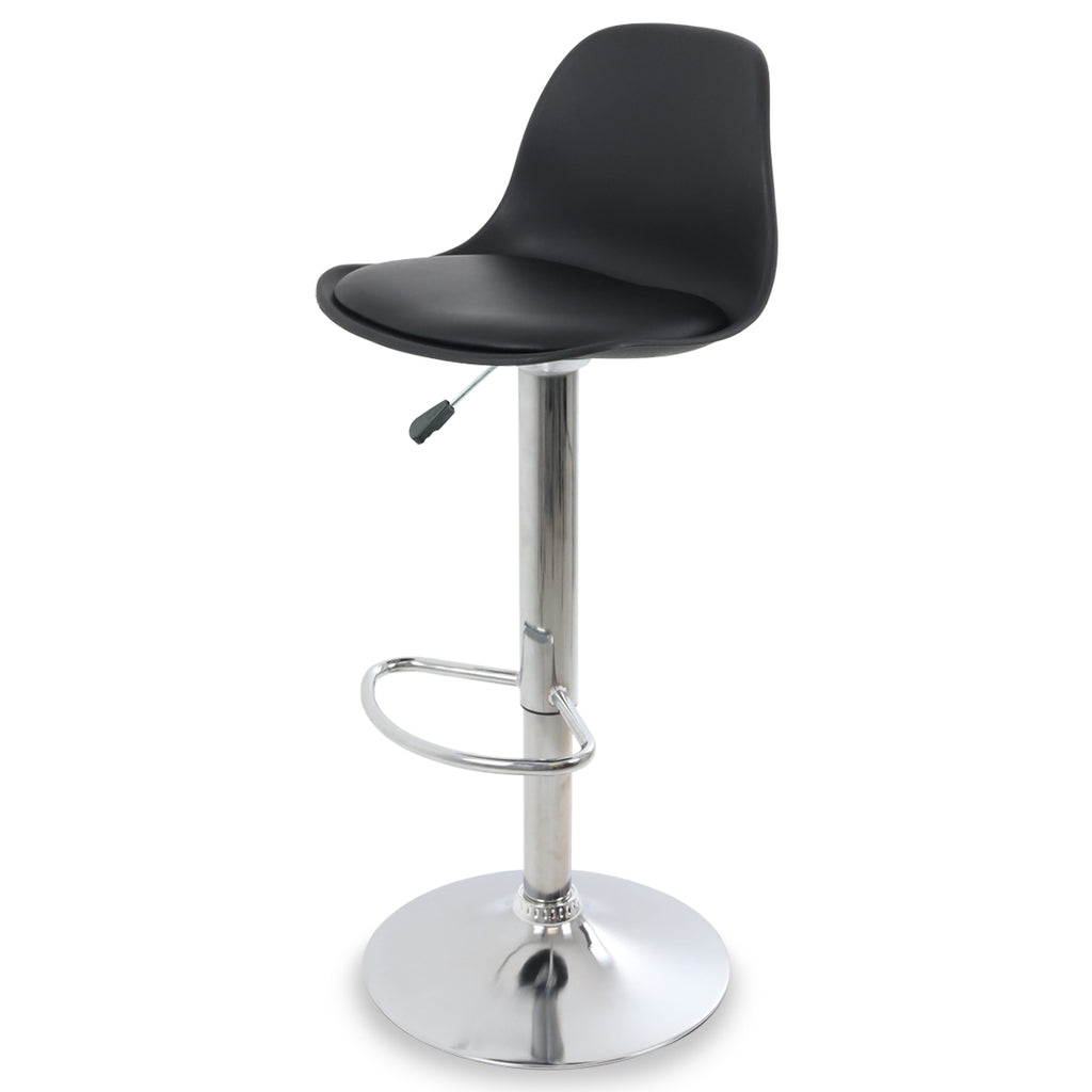 Silla de Bar Giratoria con Tapizado Respaldo y Reposapies Individual