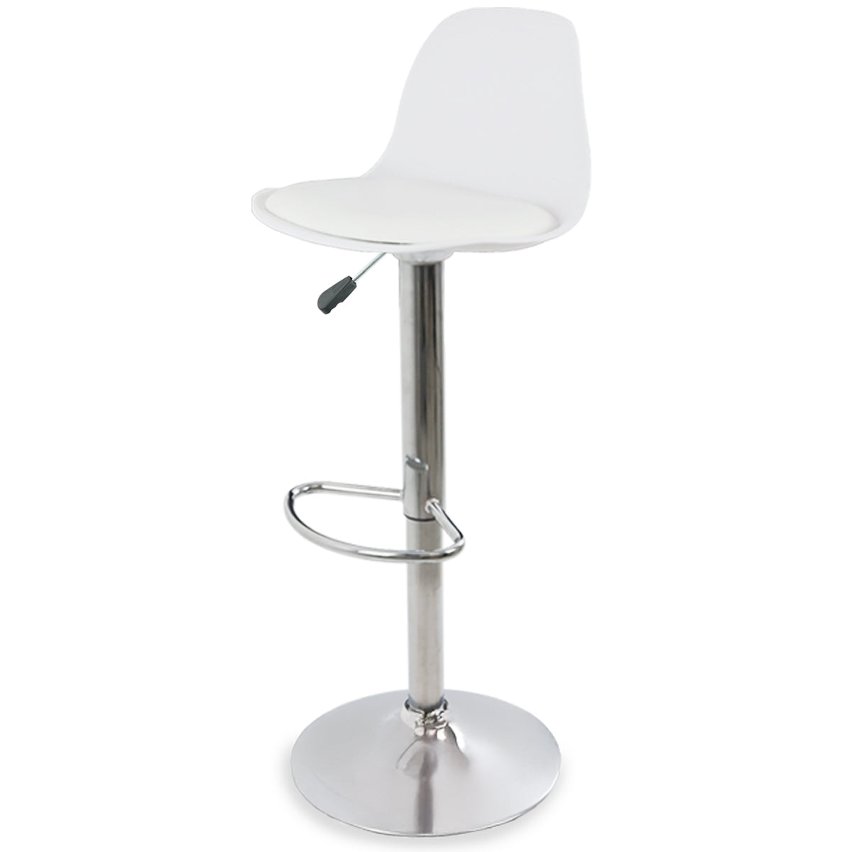 Silla de Bar Giratoria con Tapizado Respaldo y Reposapies Individual