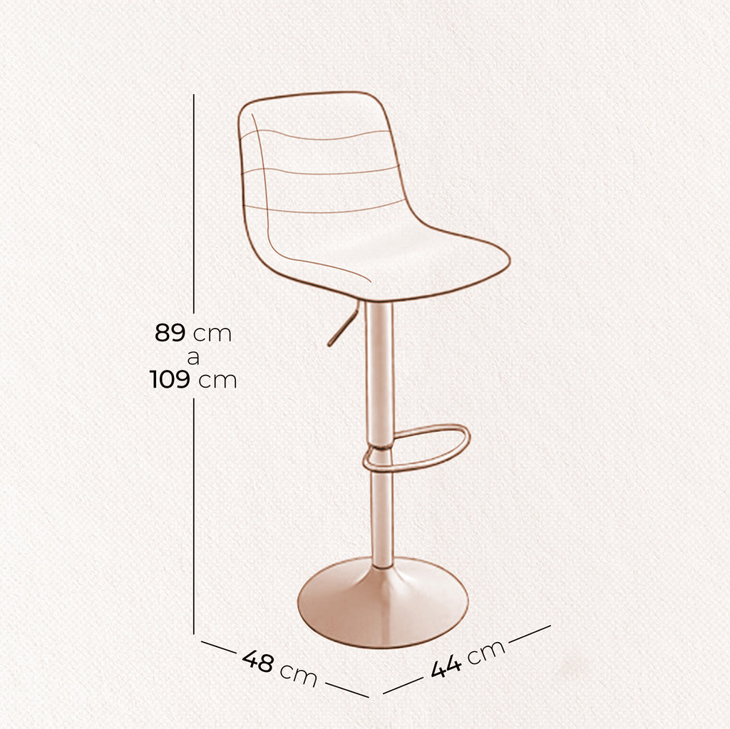 Silla De Bar Y Barra De Cocina Moderno Con Respaldo Set 1 Pz Negro