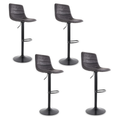 Silla De Bar Giratoria Con Respaldo Reposapies Moderna 4 Pz