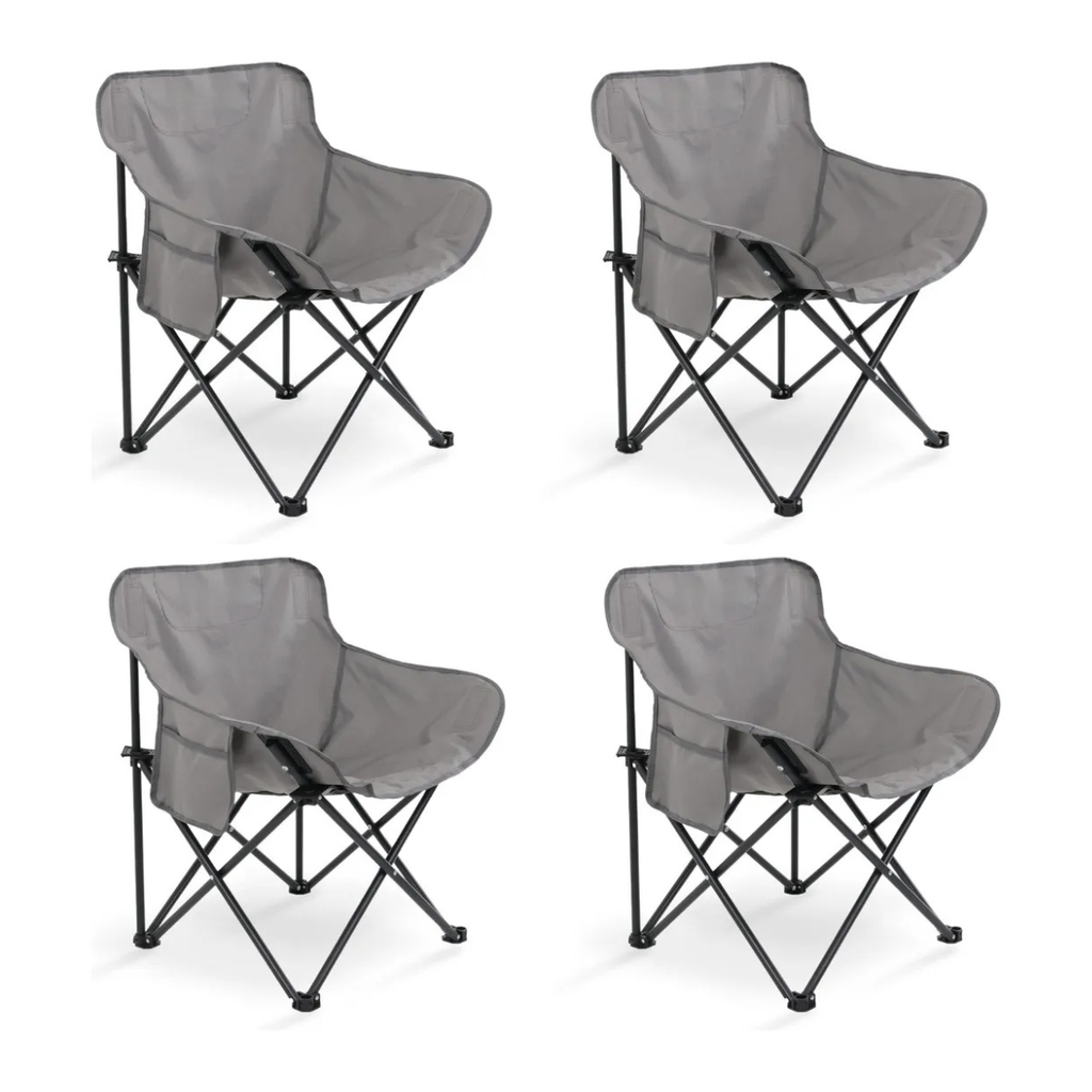 Silla Camping Jolbird GL0312 Acero 100kg Plegable Impermeable Pack 4